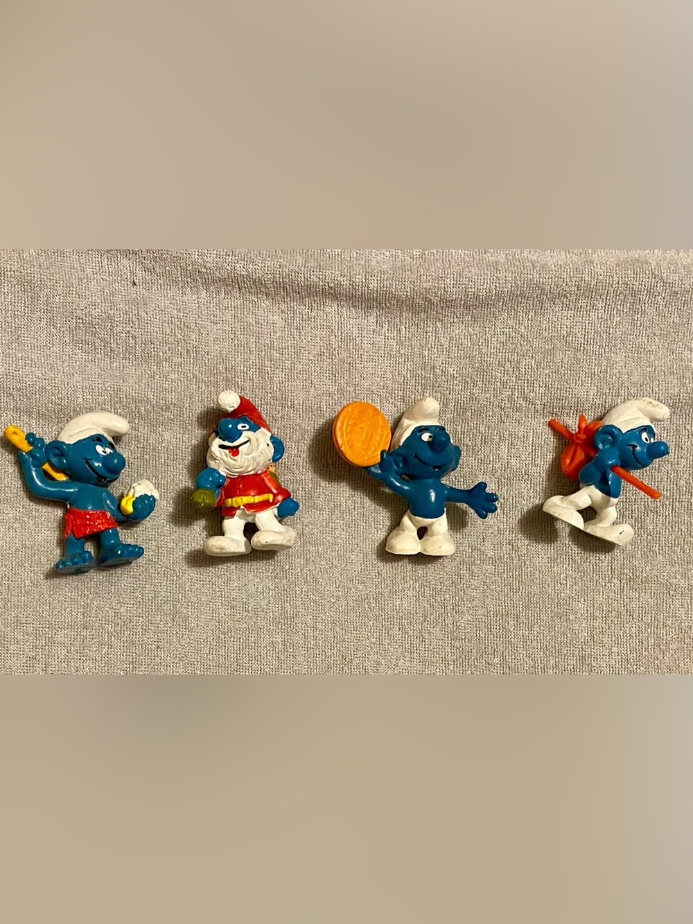 Blue Smurf Figurine Toy Set - Festive Blue Characters